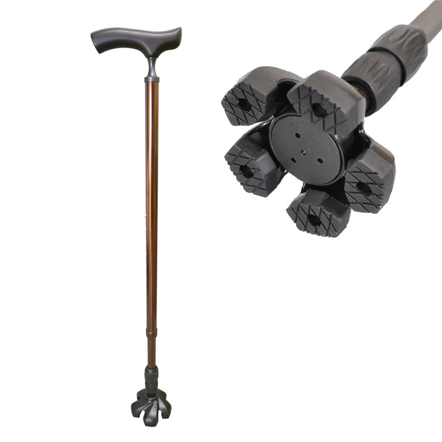 HoHoCane】好好杖全方位避震器站立手杖- 亮面咖啡色